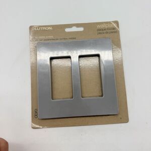 Lutron Claro CW-2-SS 2 Gang Screwless Decorator Wallplate Stainless Steel New